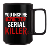 SERIAL KILLER BLACK COFFEE MUG