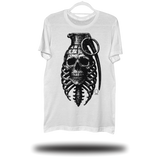 SKULL GRENADE WHITE CLASSIC TEE