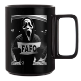 FAFO GHOSTFACE BLACK COFFEE MUG