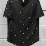 ESSENTIAL BAD LUCK SUCKS BLACK BUTTON UP