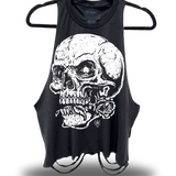 DEAD ROSE - BLACK CROP TANK