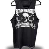 BET ON YOUR SELF - ROAD RASH BLACK TANK TOP