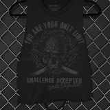 CHALLENGE ACCEPTED CROP TANK TOP