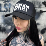 BRAT CURVED BILL BLACK HAT