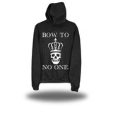 BOW TO NO ONE 2.0 BLACK HOODIE