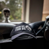 DOING US FOR US CURVED BILL BLACK HAT