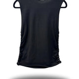 ROAD RASH BRAIDED SCOOP NECK BLACK TANK TOP
