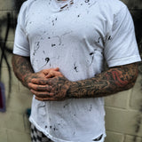 OIL ROAD RASH WHITE TEE - 1.0