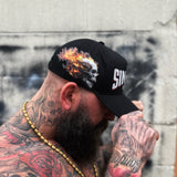 SINNER FLAMING RETRO BLACK HAT