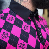 FLAMINGO DIAMOND SKULLS GOLF POLO