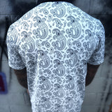 TDC WHITE PAISLEY GOLF POLO