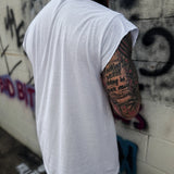 ROAD RASH MUSCLE WHITE TEE