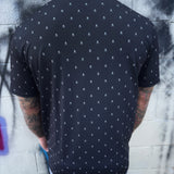 TDC INFINITY SKULL PIN STRIPED POLO