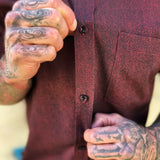 ESSENTIAL RUSTIC RED BUTTON UP