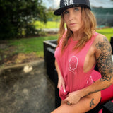 VINTAGE FUCK THE HATERS TANK TOP *PINK*
