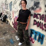 ROAD RASH RAZOR DIAMOND BACK BLACK CROP TOP