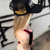 FOREVER FREE CURVED BILL BLACK HAT