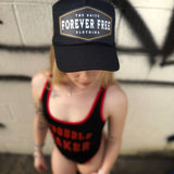 FOREVER FREE CURVED BILL BLACK HAT