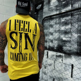 COMING ON TANK TOP*YELLOW*