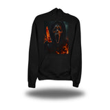 GHOSTFACE BURNING BLACK HOODIE