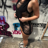 ROAD RASH FRONT V SLASHED BLACK TANK TOP