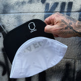 RAISING HELL WHITE & BLACK BASEBALL HAT