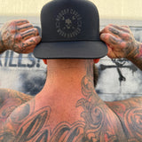 NOBODY BLACK ON BLACK FLAT BILL HAT