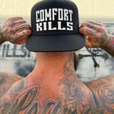 COMFORT KILLS BLACK FLAT BILL HAT