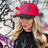 USA BLACK FLAG BLACK & RED BASEBALL HAT