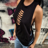 ROAD RASH BEACH VIBES BLACK TANK TOP