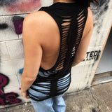 ROAD RASH BEACH VIBES BLACK TANK TOP