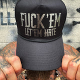 LET EM HATE ELECTRIC BLACK CURVED BILL BLACK HAT