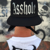 ASSHOLE ELECTRIC BLACK FLAT BILL HAT