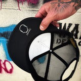 ASSHOLE ELECTRIC BLACK FLAT BILL HAT