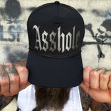 ASSHOLE ELECTRIC BLACK CURVED BILL BLACK HAT