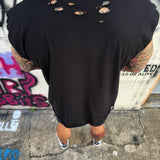 ROAD RASH SHOULDERS BLACK TANK TOP