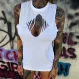 ROAD RASH DIAMOND CUT WHITE TANK TOP