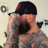 FAFO RED ON BLACK BACK STYLE FLEXFIT COTTON HAT