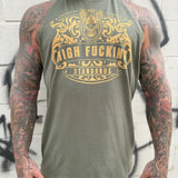 HIGH FUCKING STANDARDS STRINGER TANK TOP*MILITARY GREEN*