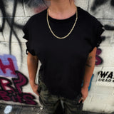 ROAD RASH RAZOR DIAMOND BACK BLACK CROP TOP