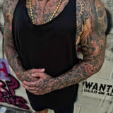 ROAD RASH BLACK SCOOP NECK STRINGER