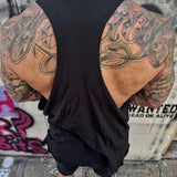 ROAD RASH BLACK SCOOP NECK STRINGER