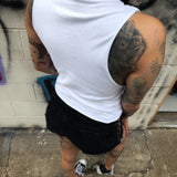 ROAD RASH WHITE CROP TANK TOP - 4.0