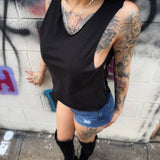ROAD RASH BLACK CROP TANK TOP 2.0