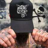 LONE WOLF CURVED BILL BLACK HAT