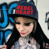 REBEL HEART FLAT BILL HAT