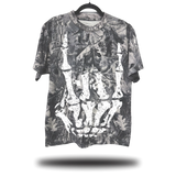 ROCKER HAND OVERSIZED GREY WOOD CAMO TEE