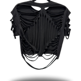 ROAD RASH RAZOR DIAMOND BACK BLACK CROP TOP