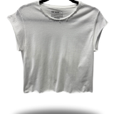 ROAD RASH MENS MUSCLE CROP WHITE TEE
