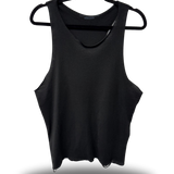 ROAD RASH BLACK SCOOP NECK STRINGER